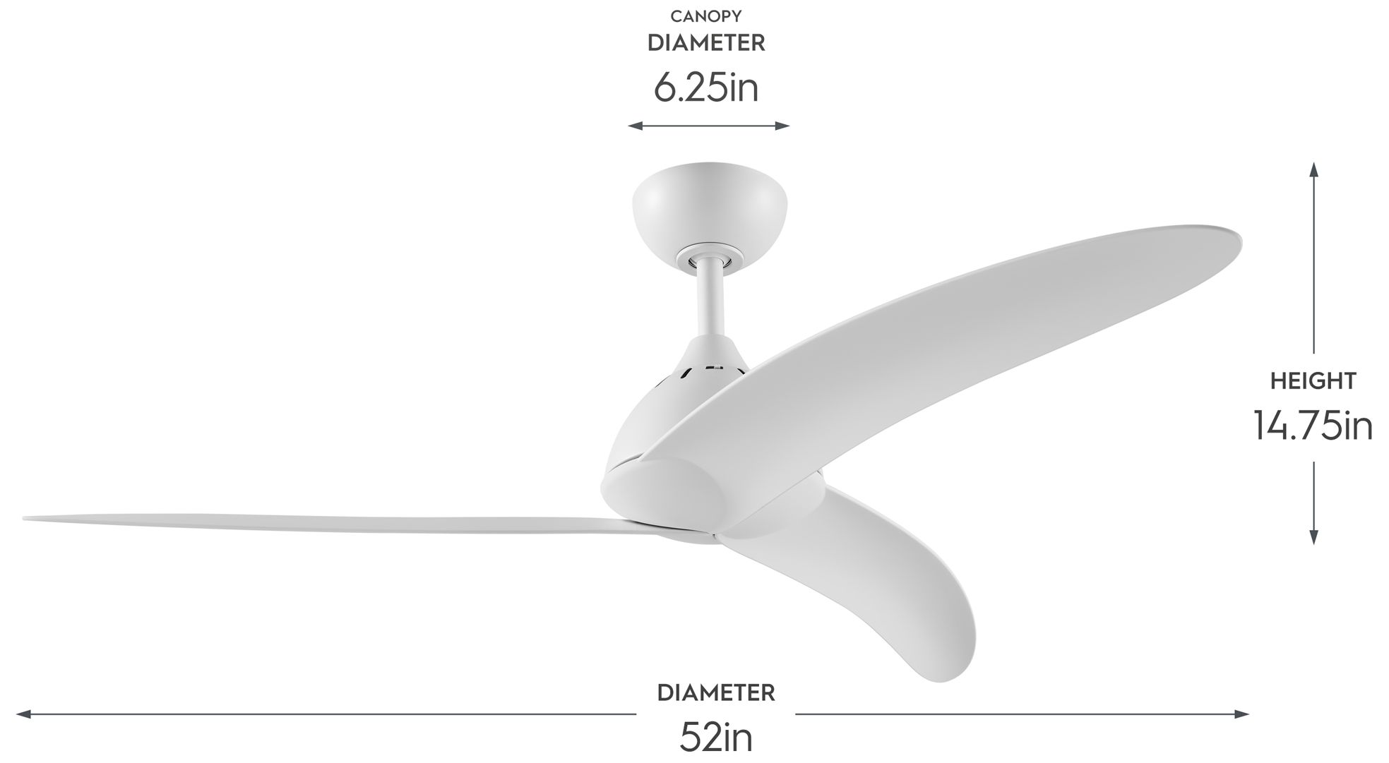 Image 4 Nirra Collection 52-in. Three-Blade Modern Ceiling Fan more views