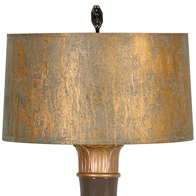 Image 3 Nirvana 35" Dark Taupe Glazed Ceramic Table Lamp more views