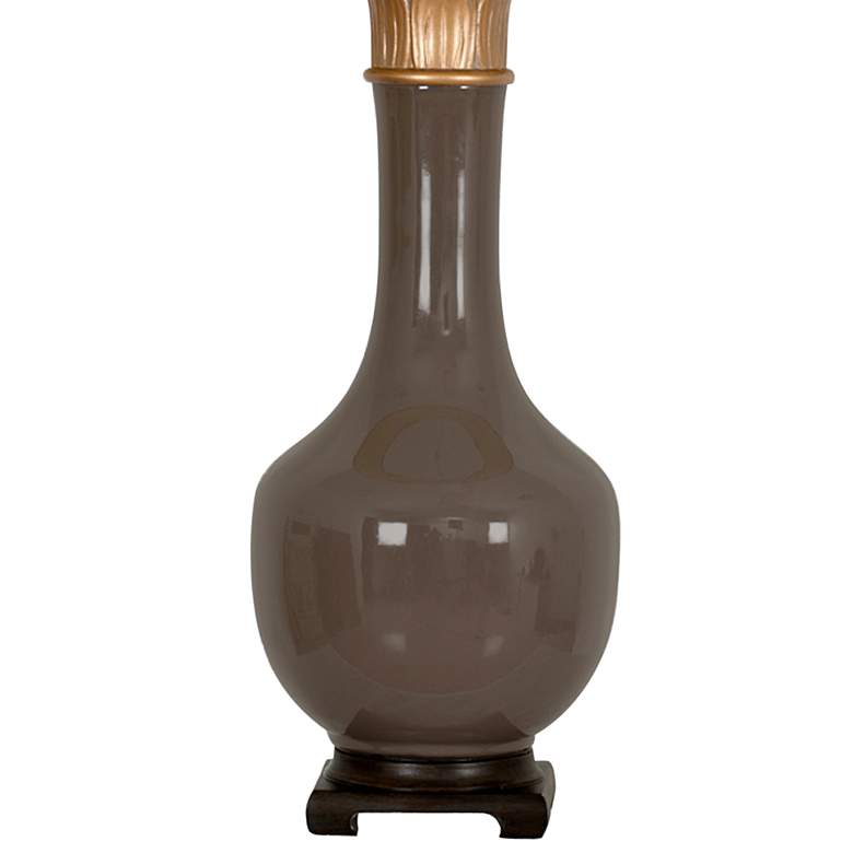 Image 4 Nirvana 35 inch Dark Taupe Glazed Ceramic Table Lamp more views