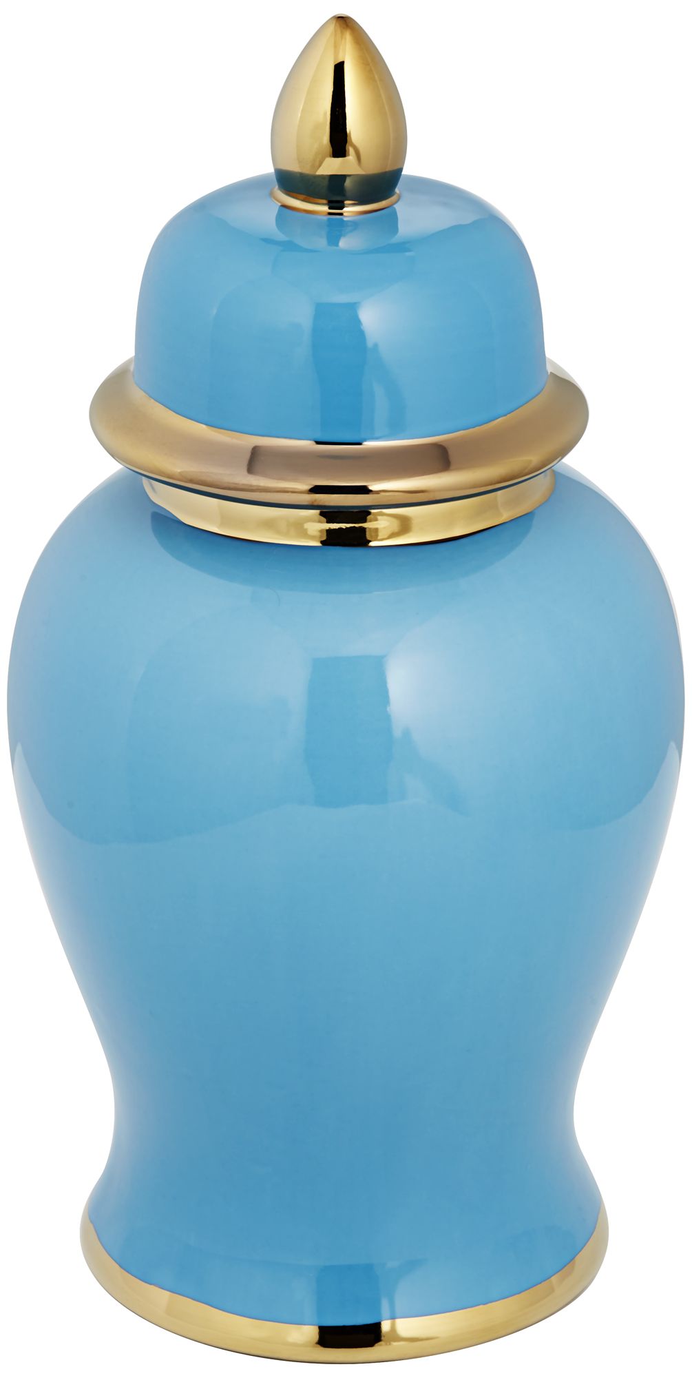 Image 4 Nirvana Glossy Turquoise Porcelain Ginger Jar with Lid more views