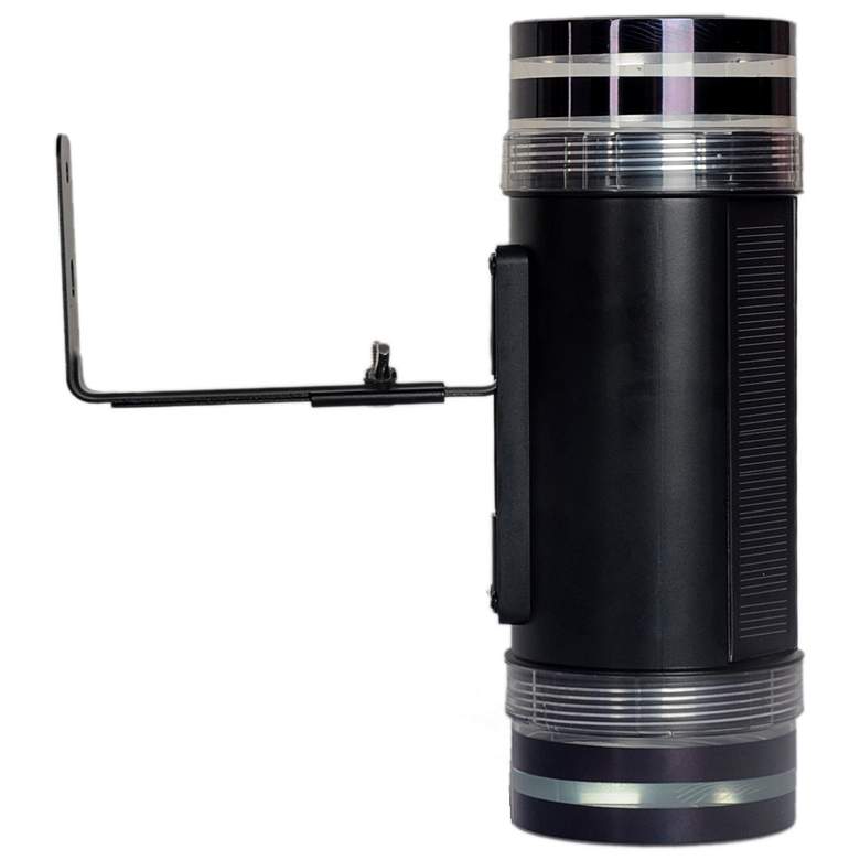 Image 3 Nish 9 3/4" High Black Dual Direction LED Solar Wall Light more views