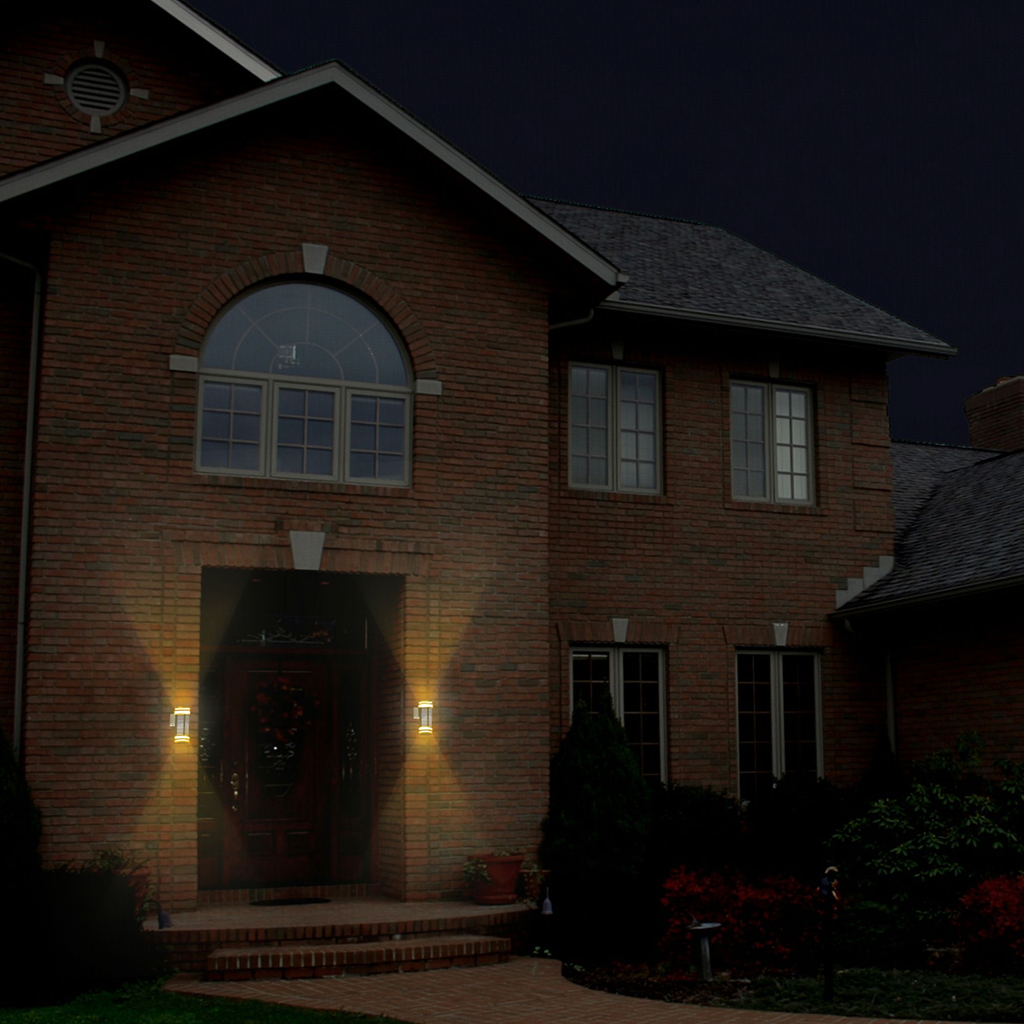 Nish 9 3/4" High Black Dual Direction LED Solar Wall Light