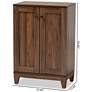Nissa 23 1/2" Wide Walnut Brown 2-Door Shoe Storage Cabinet