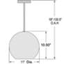 2_Nitrogen 11" Brushed Steel Finish Ball Pendant Opal Glass more views
