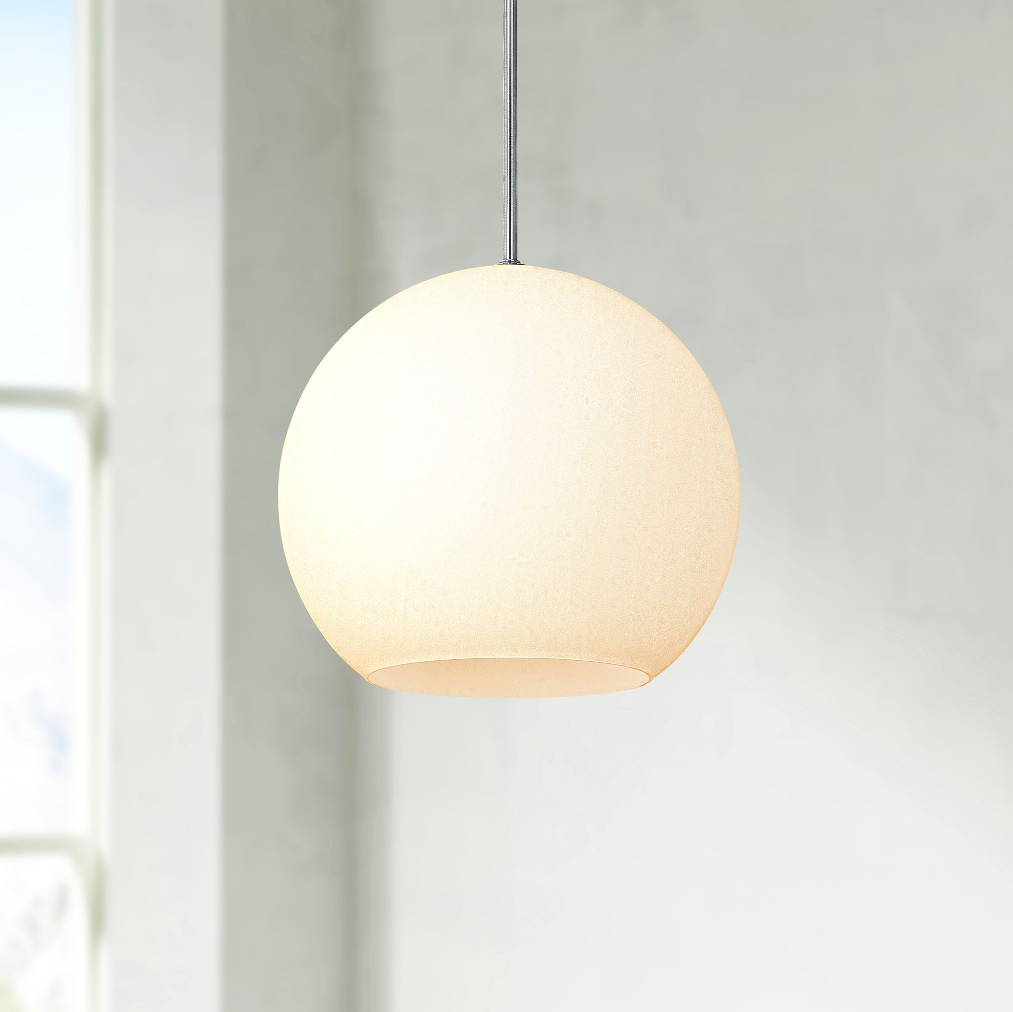 white globe ceiling light