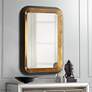 Niva Antiqued Gold Leaf and Black 28" x 42 1/4" Wall Mirror
