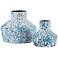 Niva Black and Blue Glass Decorative Vases Set of 2