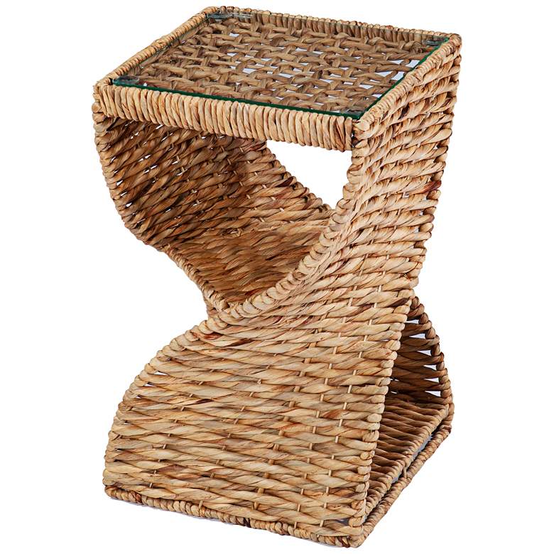 Image 2 Nivala 14 1/4" Wide Natural Water Hyacinth Side Table