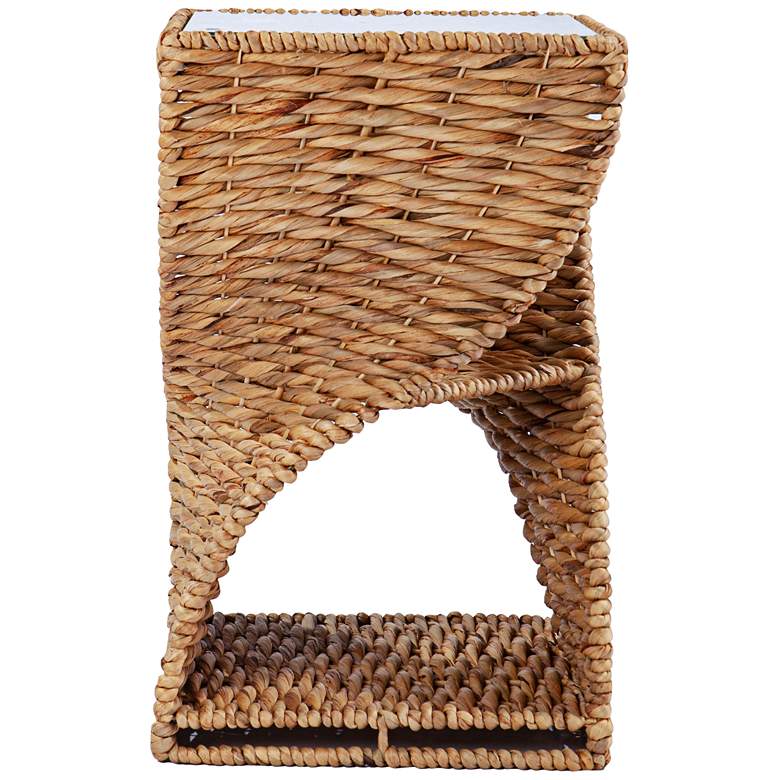 Image 3 Nivala 14 1/4" Wide Natural Water Hyacinth Side Table more views