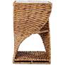 3_Nivala 14 1/4" Wide Natural Water Hyacinth Side Table more views