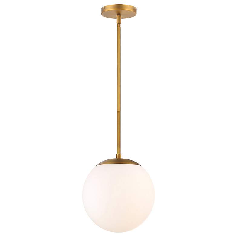 Image 1 Niveous 10"H x 10"W 1-Light Pendant in Aged Brass