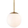 Niveous 10"H x 10"W 1-Light Pendant in Aged Brass