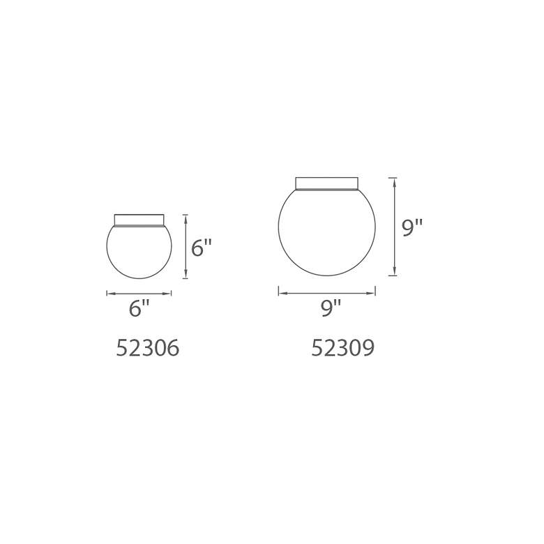 Image 2 Niveous 6"H x 6"W 1-Light Flush Mount in White more views