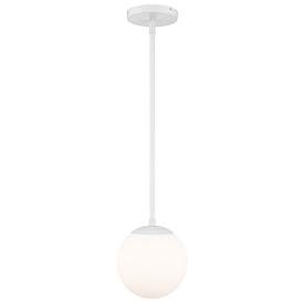 Image1 of Niveous 7.69"H x 7"W 1-Light Pendant in White