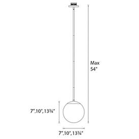 Image2 of Niveous 7.69"H x 7"W 1-Light Pendant in White more views