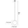 Thumbnail2 of Niveous 7.69"H x 7"W 1-Light Pendant in White more views