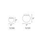 Thumbnail2 of Niveous 9"H x 9"W 1-Light Flush Mount in White more views