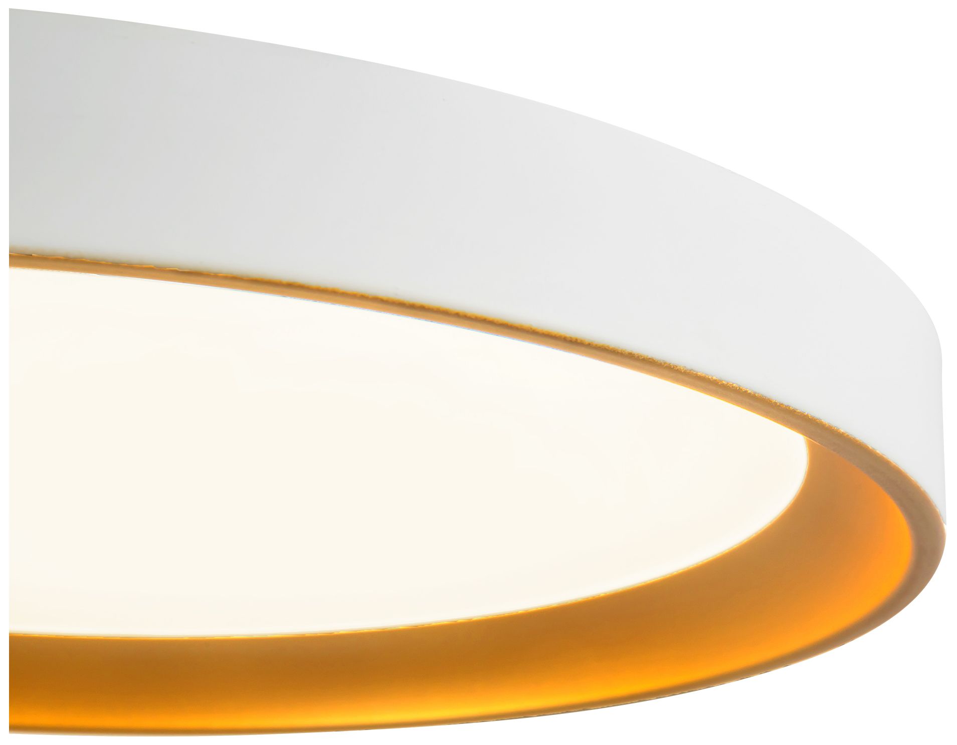 Image 5 Nix 12-in White dimmable LED Flush Mount with Gold Accents more views