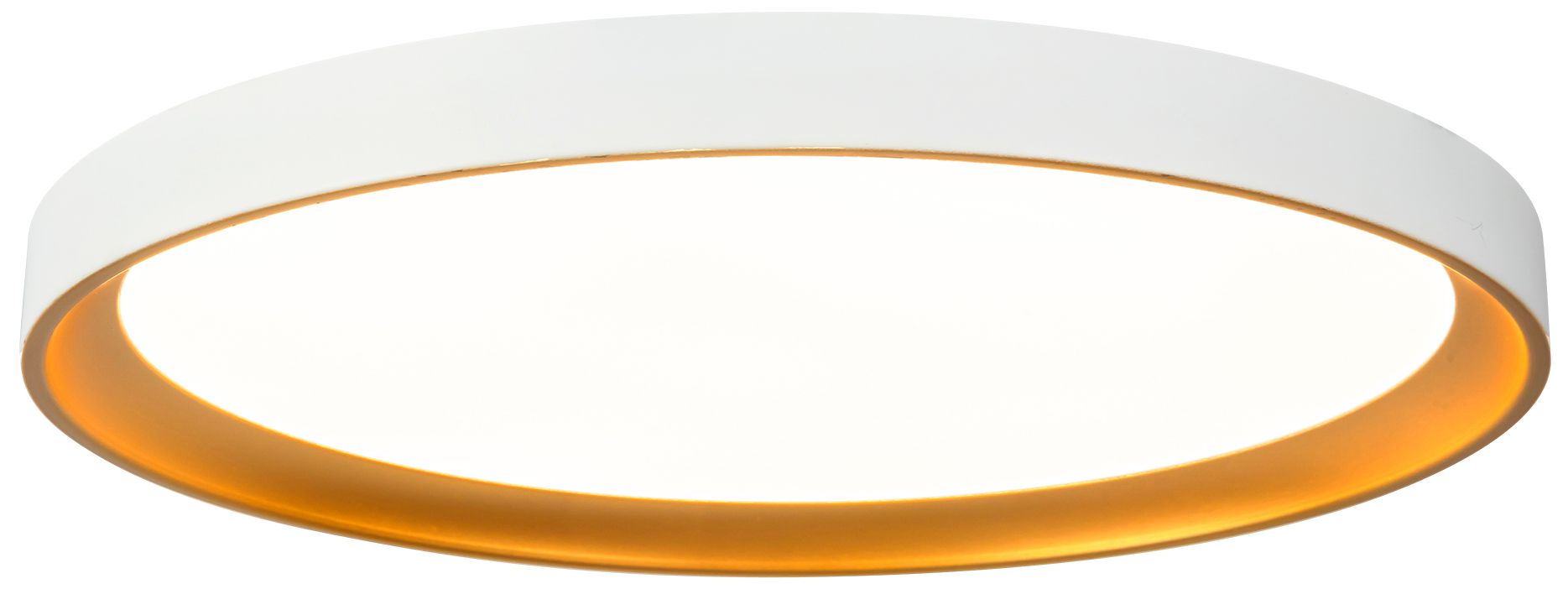 Image 4 Nix 15-in White dimmable LED Flush Mount with Gold Accents more views