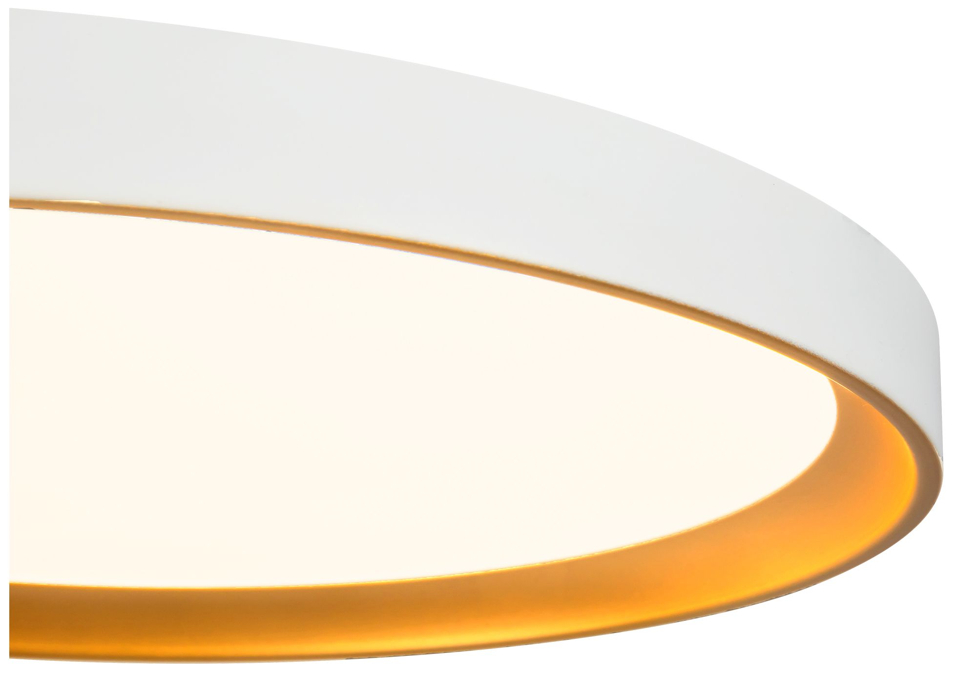 Image 5 Nix 15-in White dimmable LED Flush Mount with Gold Accents more views
