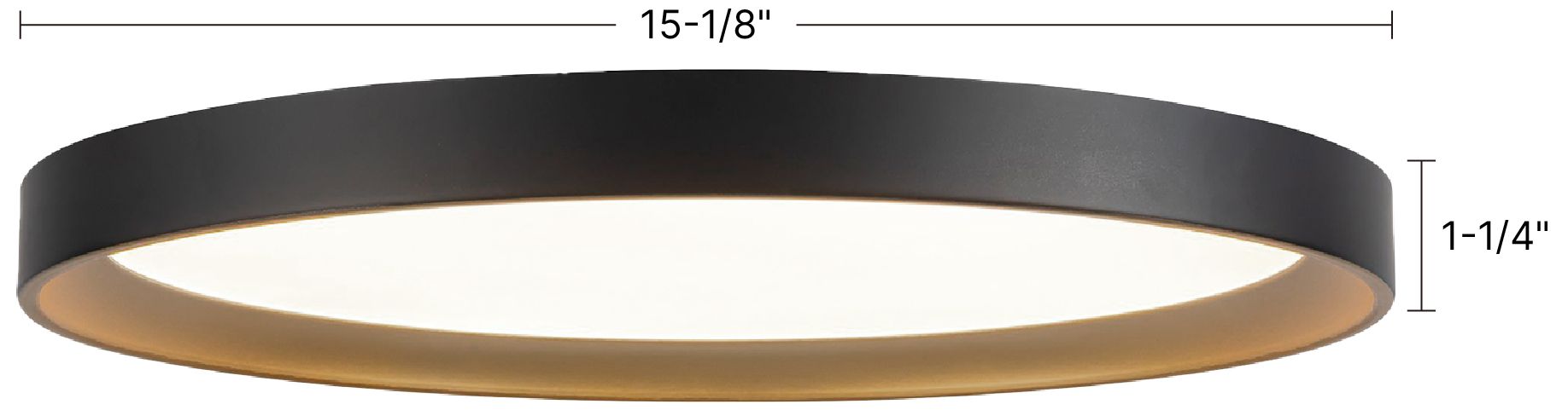 Image 6 Nix 15-in White dimmable LED Flush Mount with Gold Accents more views