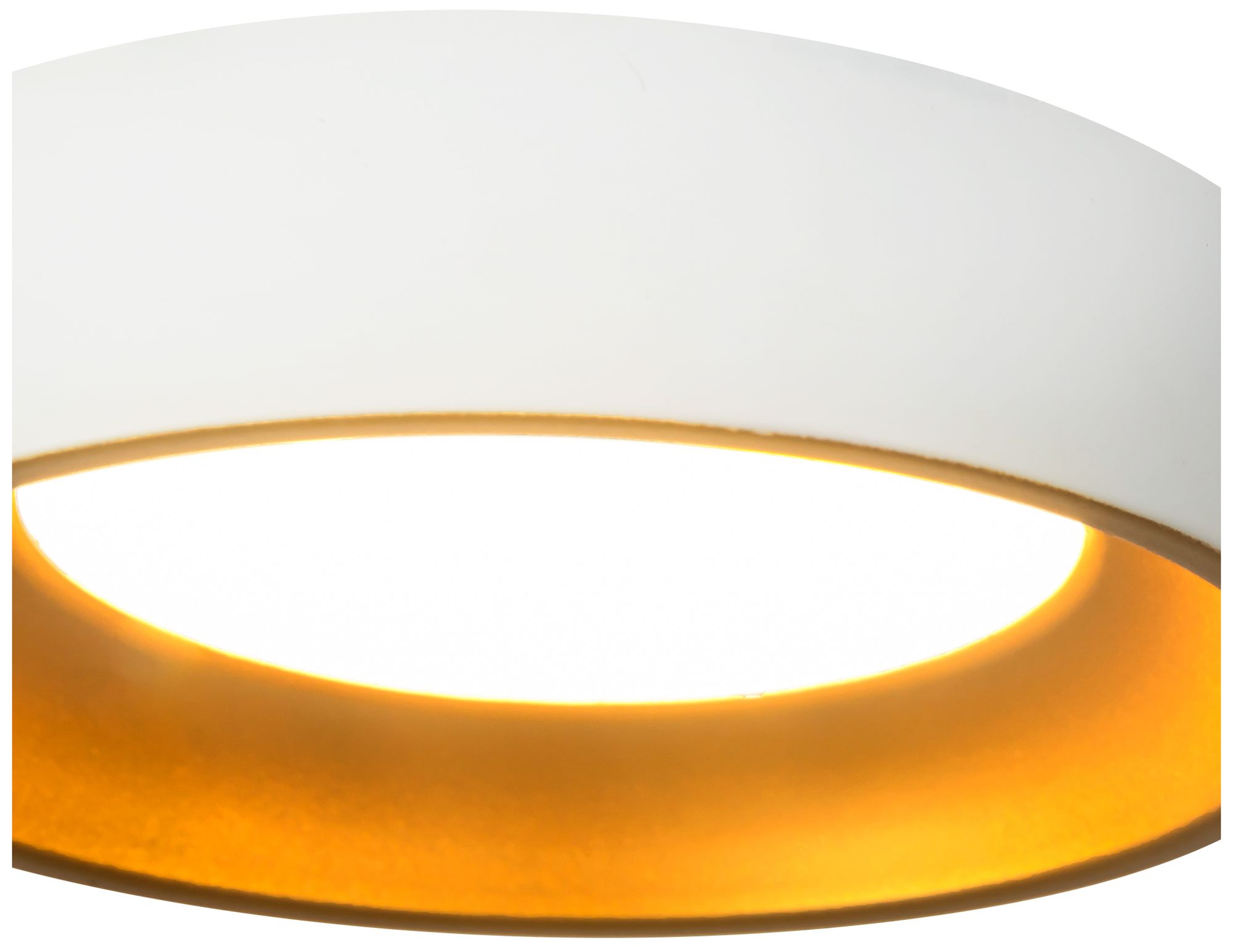 Image 5 Nix 5-in White dimmable LED Flush Mount with Gold Accents more views