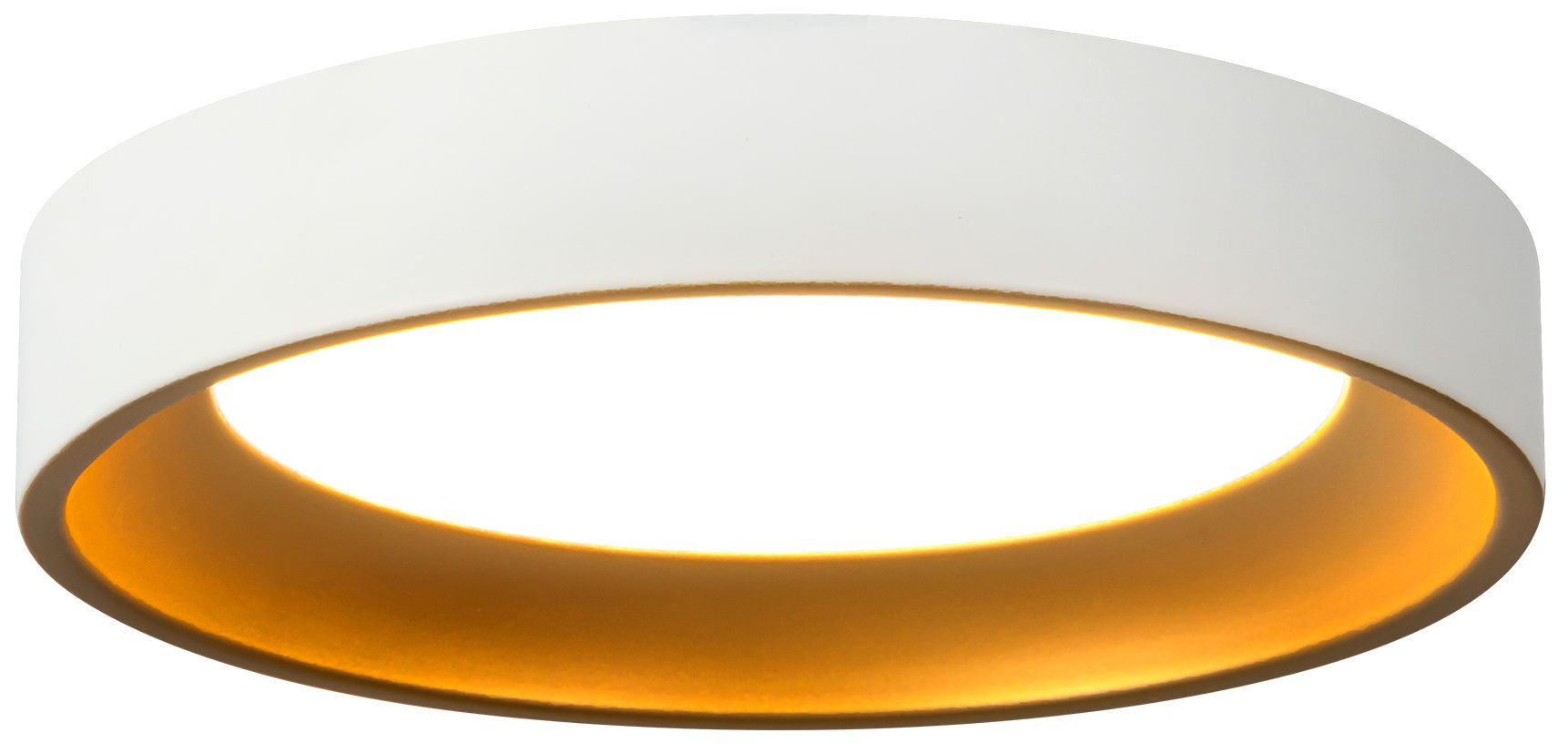 Image 4 Nix 7-in White dimmable LED Flush Mount with Gold Accents more views