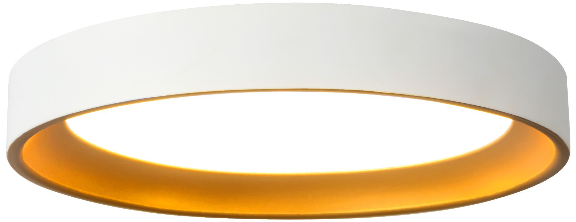 Image 2 Nix 9-in White dimmable LED Flush Mount with Gold Accents