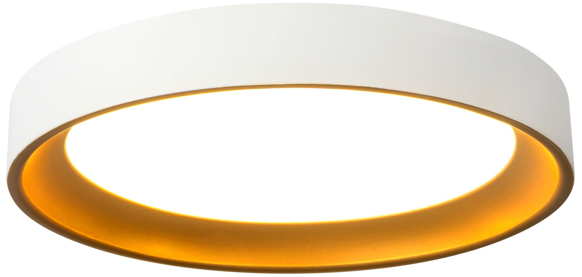Image 4 Nix 9-in White dimmable LED Flush Mount with Gold Accents more views