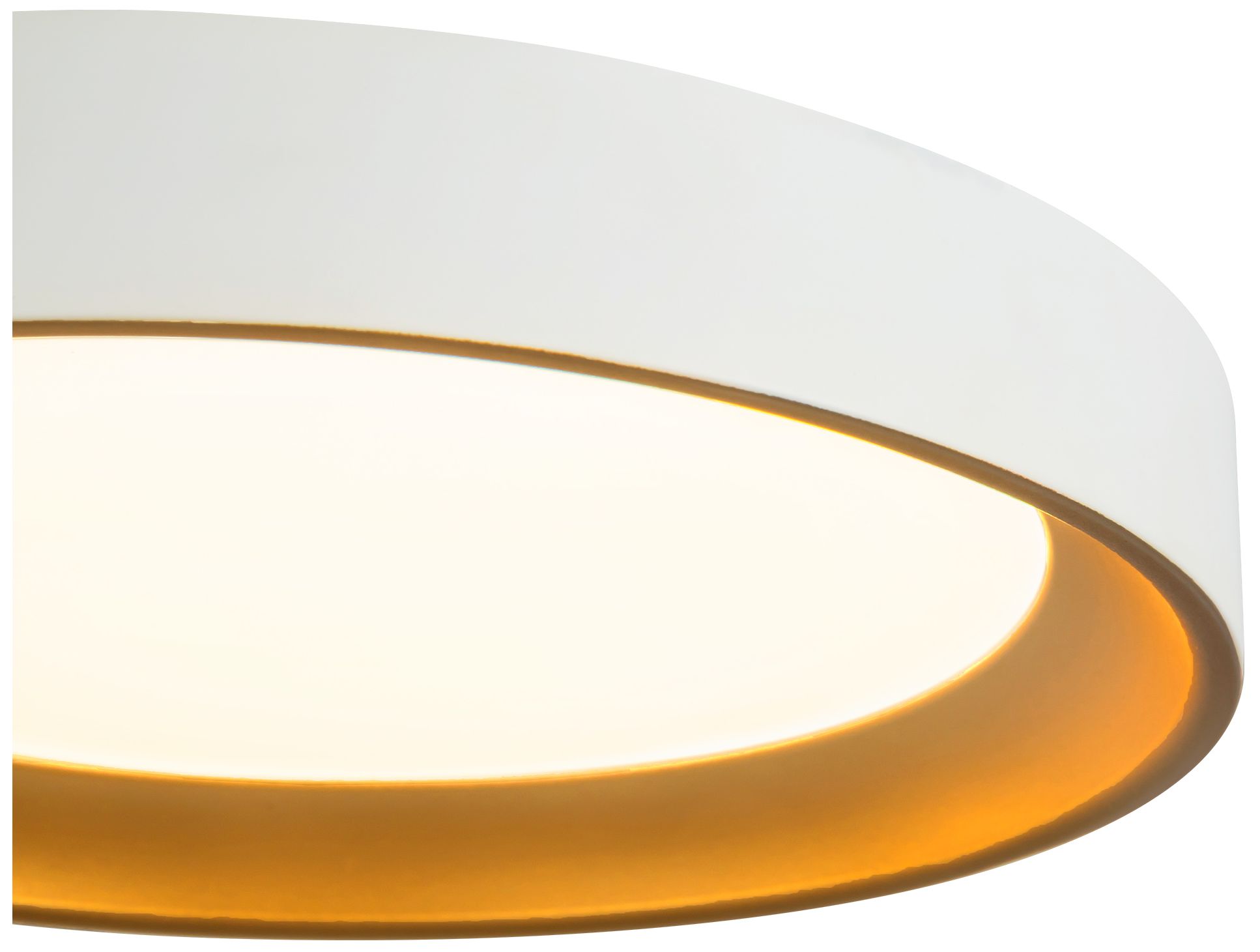 Image 5 Nix 9-in White dimmable LED Flush Mount with Gold Accents more views