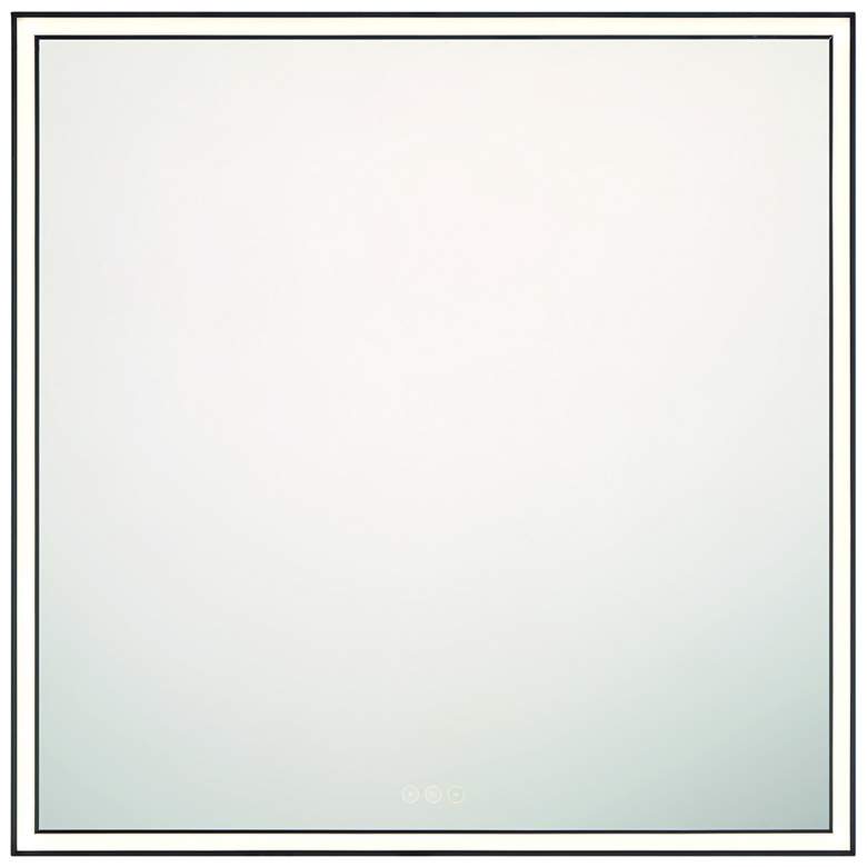 Image 1 Nixon 36" LED Square Mirror Black