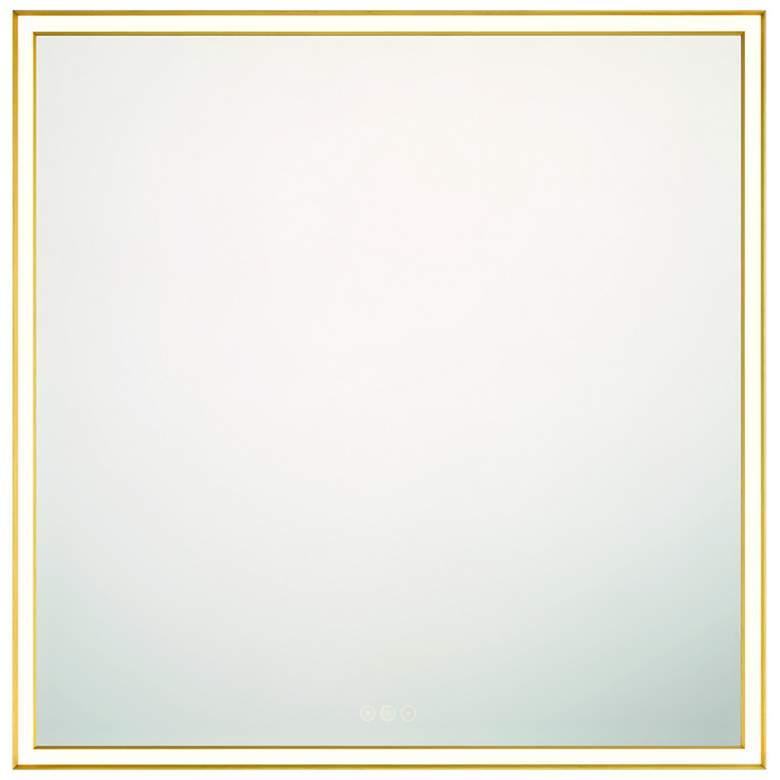 Image 1 Nixon 36" LED Square Mirror Gold