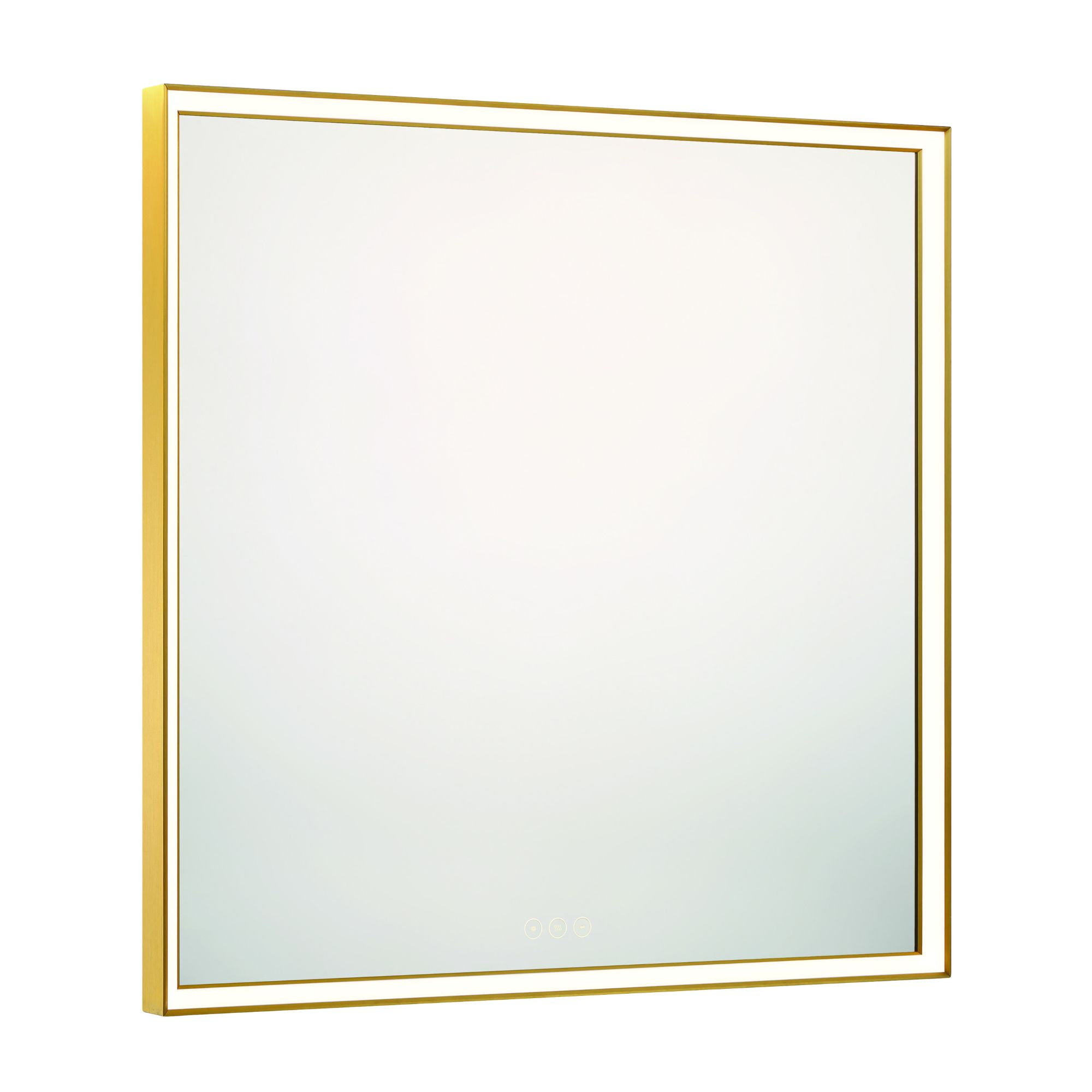 Image 2 Nixon 36" LED Square Mirror  Gold more views