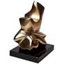 Nixon 9 1/2" High Shiny Brass Figural Sculpture with Base