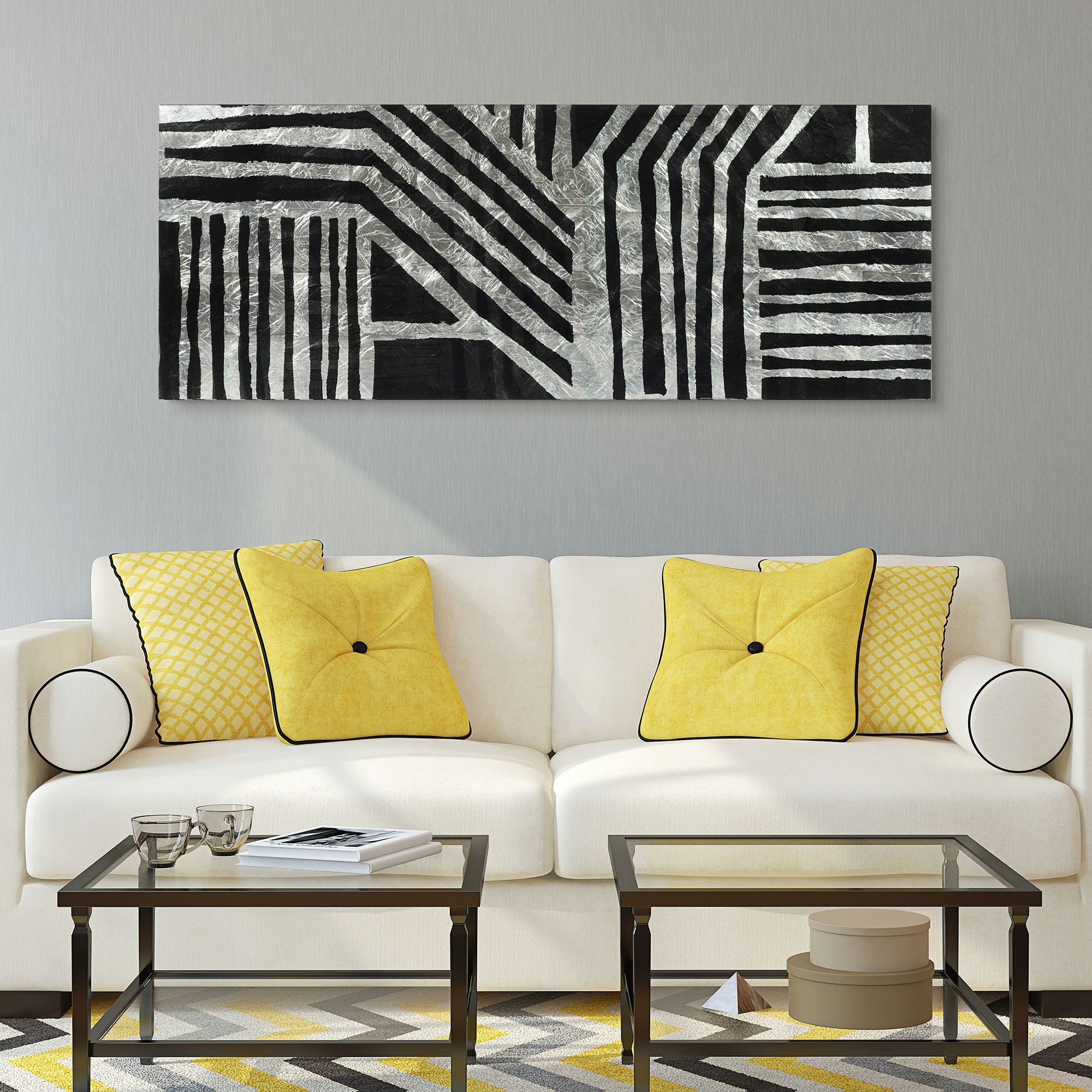 Image 4 Nkomis B 63" x 24" Frameless Printed Glass Wall Art more views