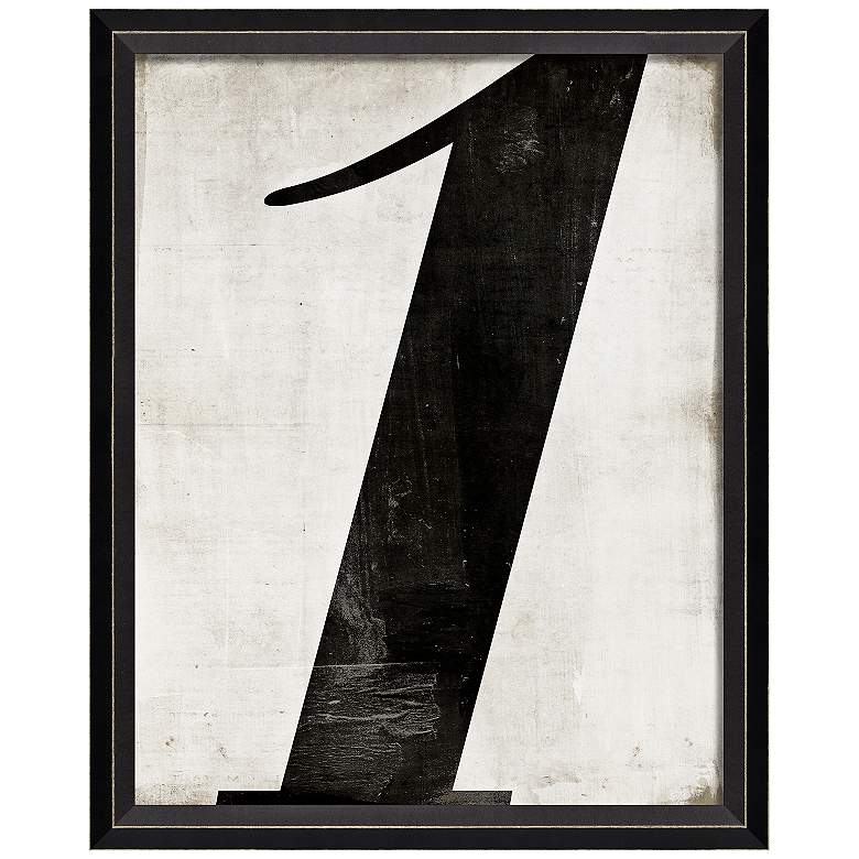 Image 1 No. 1 Small 20 3/4 inch High Framed Black and White Wall Art
