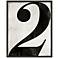 No. 2 Large 41 3/4" High Framed Black and White Wall Art