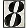 No. 8 Large 41 3/4" High Framed Black and White Wall Art
