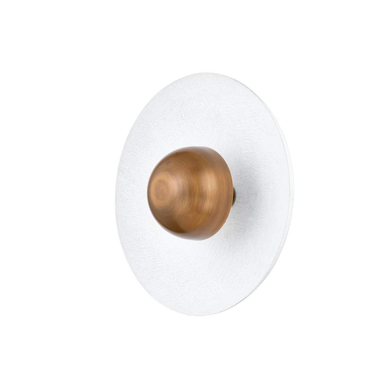 Image 4 Noah 14" Wide Patina Brass LED Ceiling Light more views