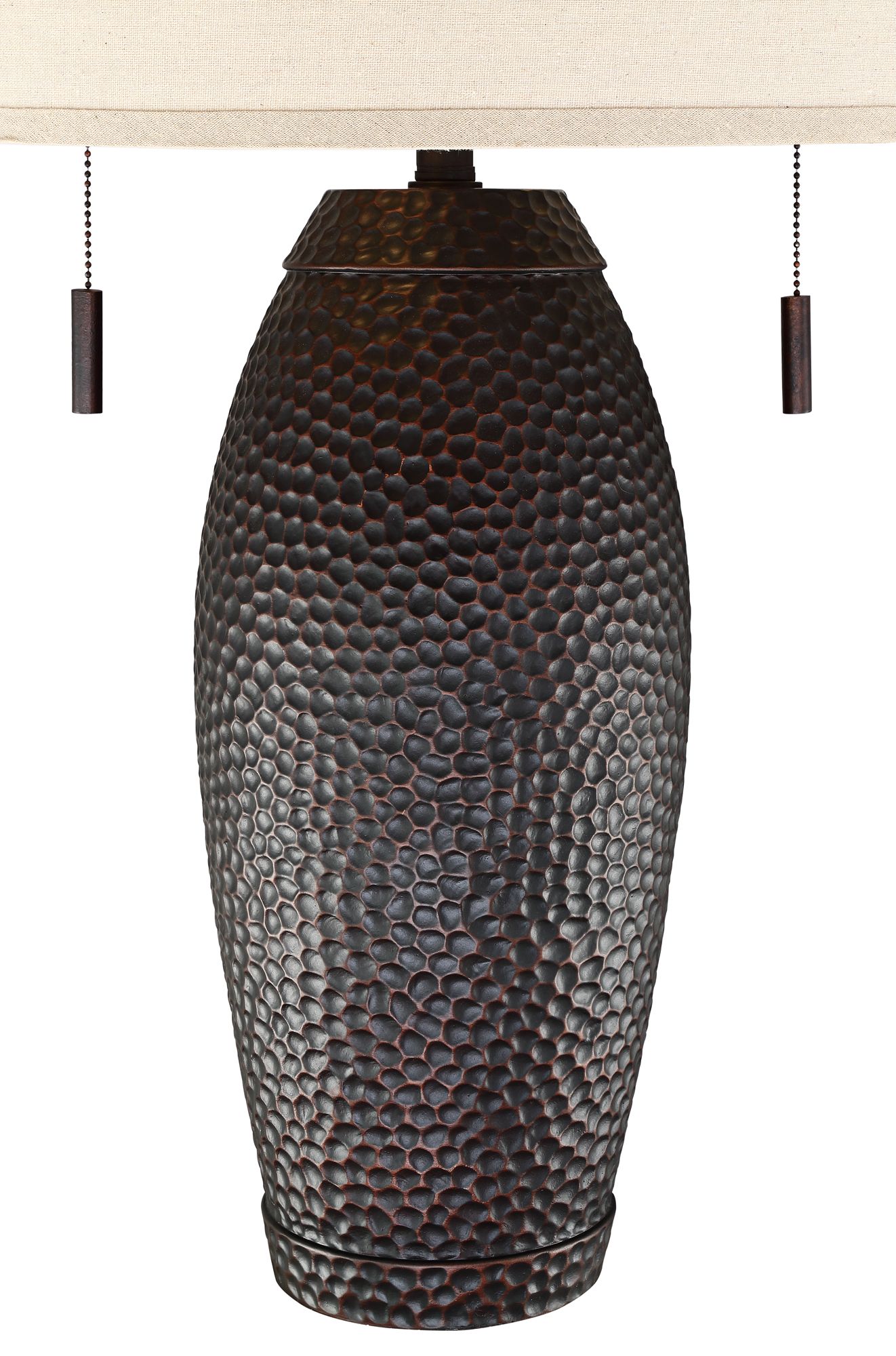 Image 6 Noah 31" Hammered Bronze Lamp with USB Dimmer more views