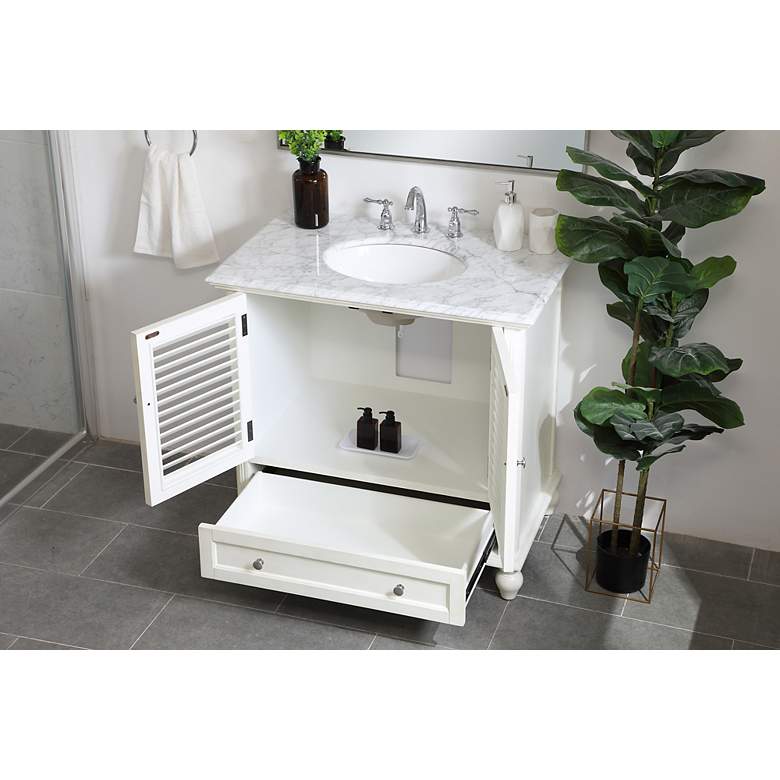 Image 7 Noah 36" Wide Antique White 2-Door Single Sink Vanity more views