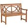 Noah 47 1/4" Wide Natural Wood Outdoor Bench