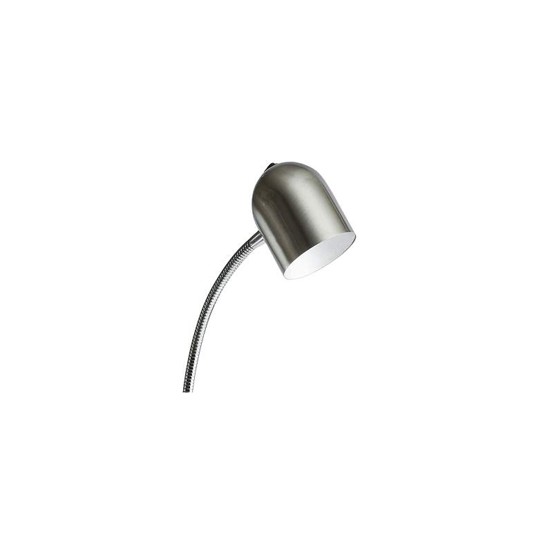 Image 3 Noah 53 inch High Satin Chrome Metal Modern LED Floor Lamp more views