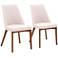 Noah Antique White and Walnut Dining Chairs Set of 2