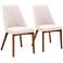 Noah Antique White and Walnut Dining Chairs Set of 2