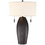 Noah Hammered Bronze Table Lamp with Dimmer with USB Port