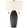 Noah Hammered Bronze Table Lamp with Dimmer with USB Port