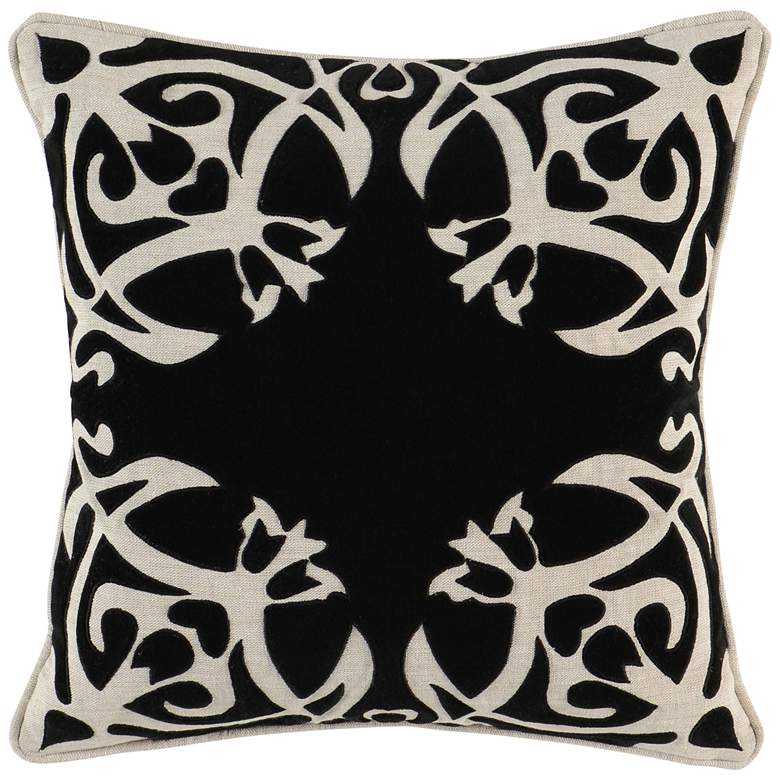 Image 1 Noah Onyx 18 inch Square Decorative Pillow