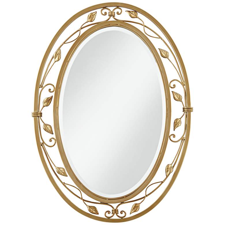 Image 2 Noble Park 24" x 34" Eden Park Gold Oval Wall Mirror
