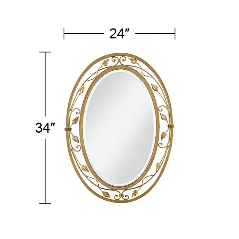 Image 7 Noble Park 24" x 34" Eden Park Gold Oval Wall Mirror more views